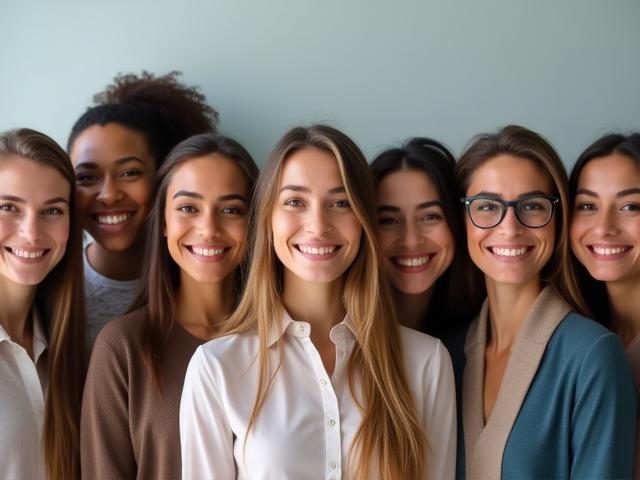 Diverse team of online English teachers smiling