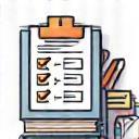 Icon representing exams and testing materials