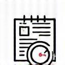 Icon representing a calendar and clock for flexibility